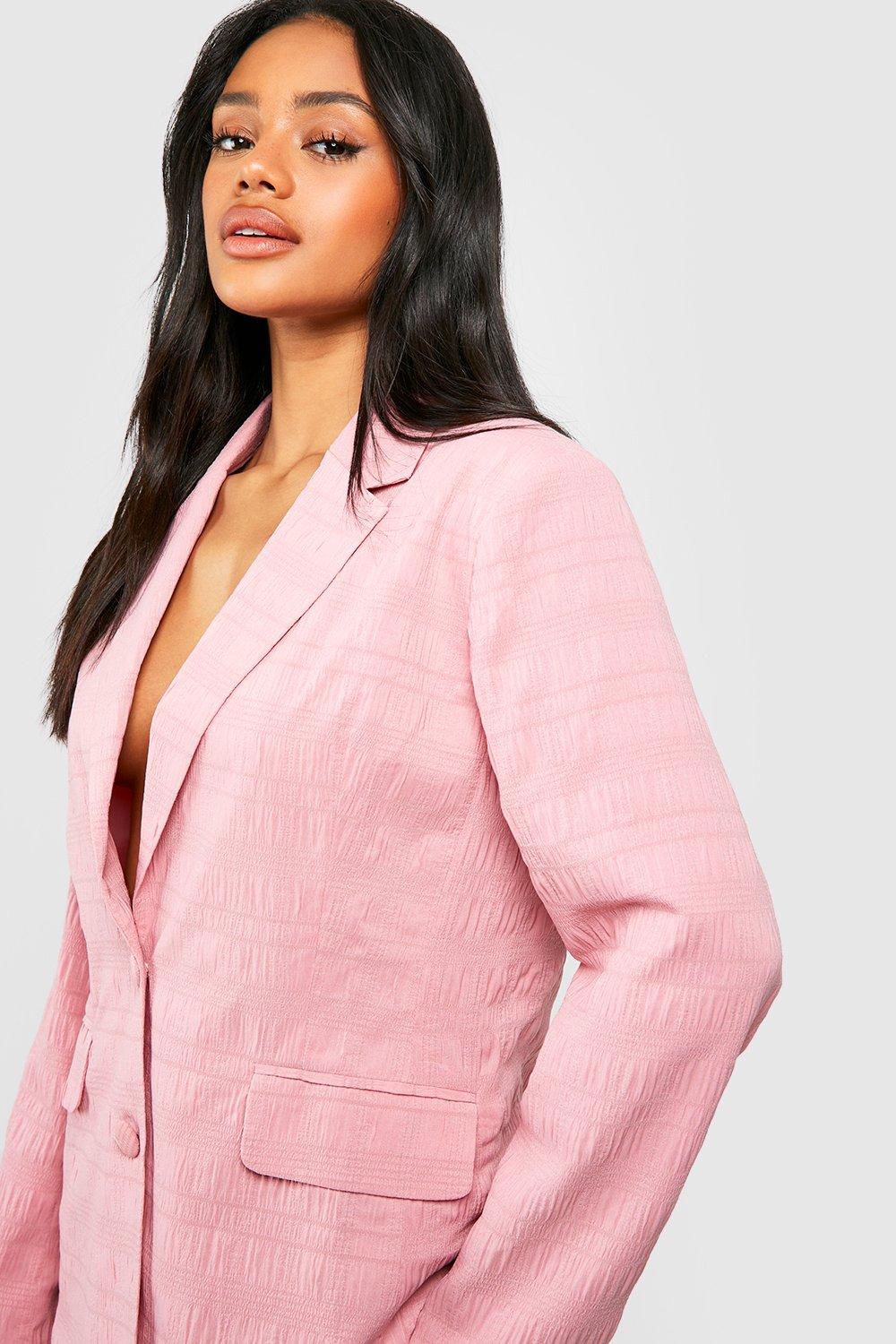 Pink tailored blazer clearance